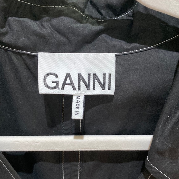 Ganni Elegant Black Long Sleeve Dress - Picture 2 of 4